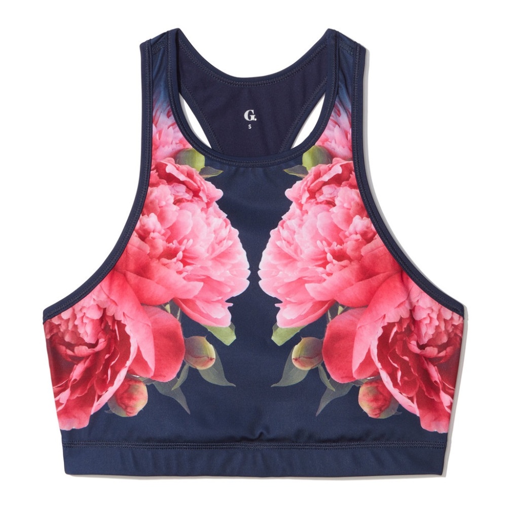 Goop NEVER WORN Peonies Crop Top / Sports Bra 🌸